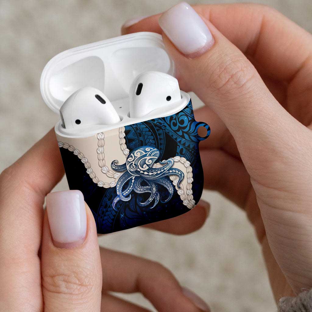 Blue Galaxy Polynesia Tribal Octopus Tattoo AirPods Case Pikake Lei Polynesian Pattern LT14 - Polynesian Pride