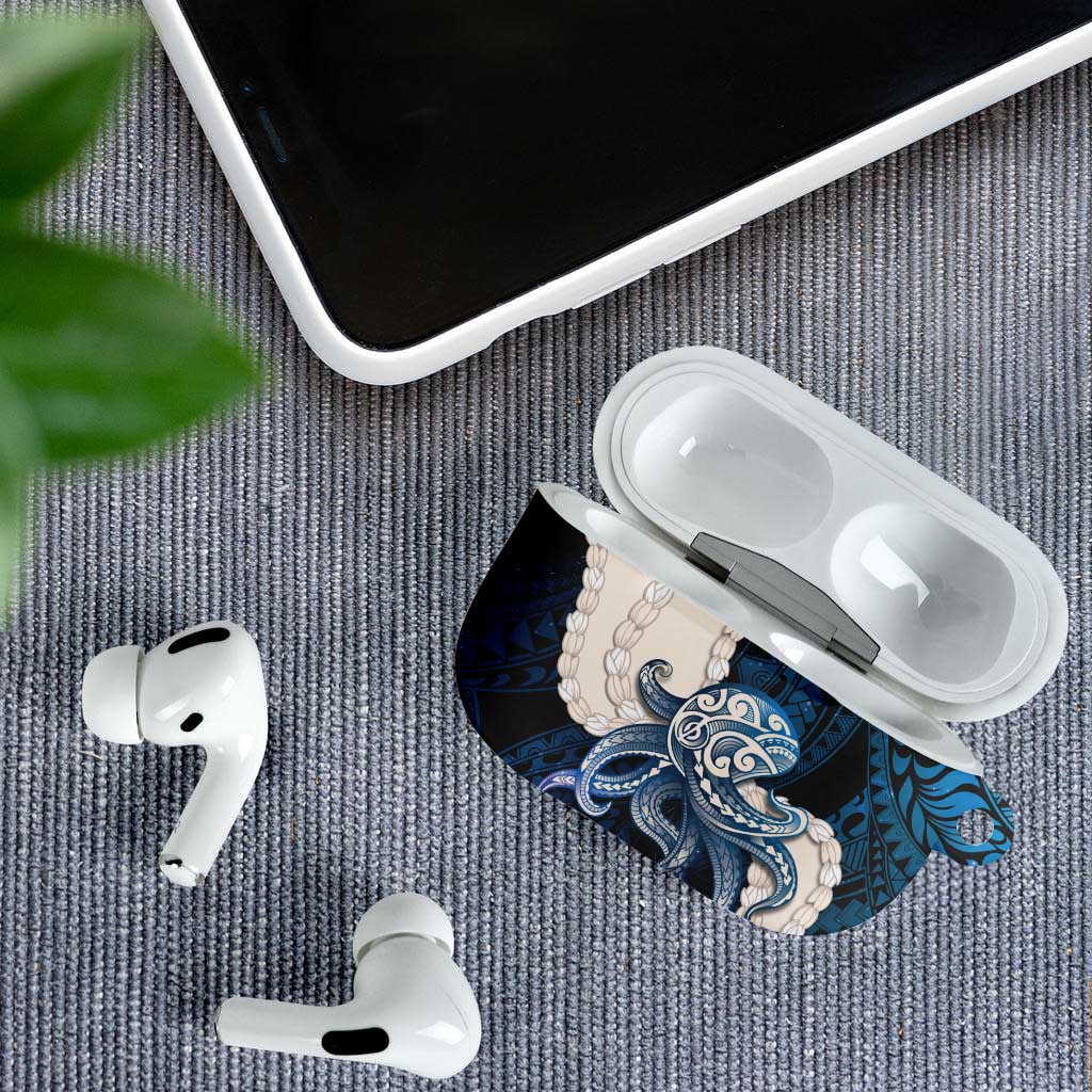 Blue Galaxy Polynesia Tribal Octopus Tattoo AirPods Case Pikake Lei Polynesian Pattern LT14 - Polynesian Pride
