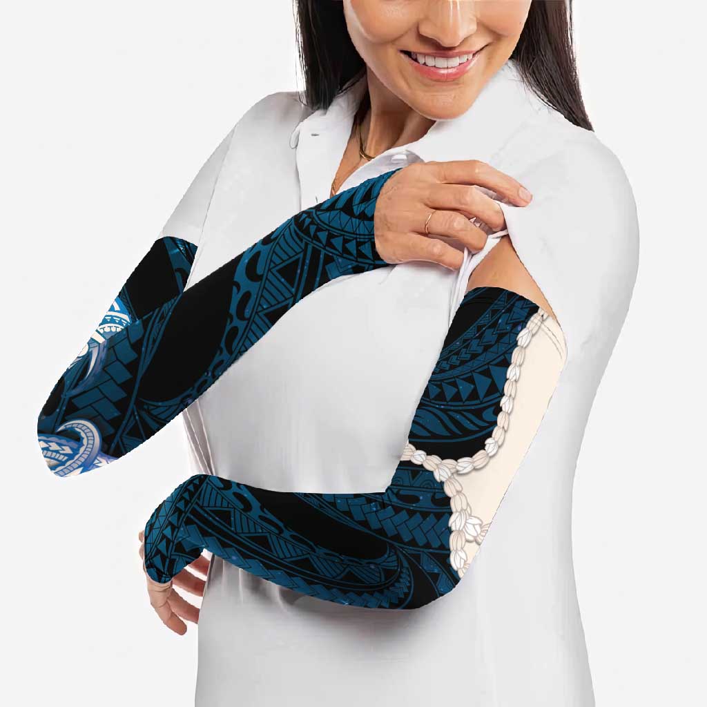 Blue Galaxy Polynesia Tribal Octopus Tattoo Arm Sleeves Pikake Lei Polynesian Pattern LT14 - Polynesian Pride