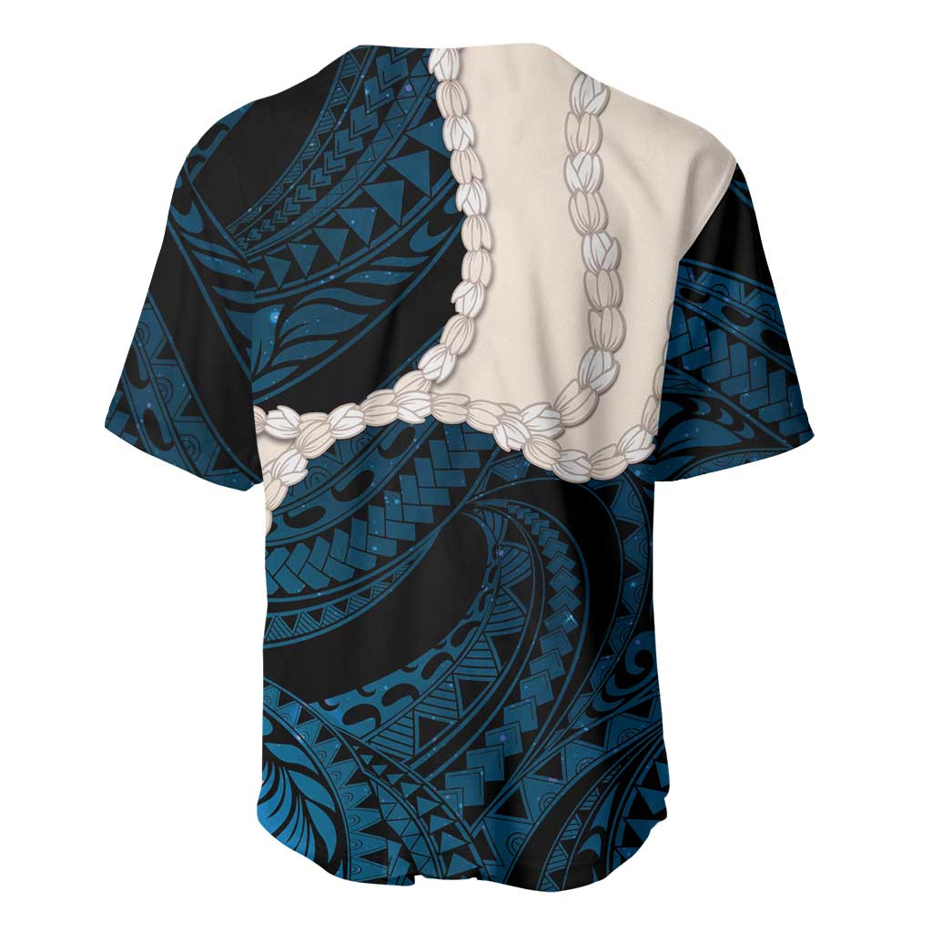 Blue Galaxy Polynesia Tribal Octopus Tattoo Baseball Jersey Pikake Lei Polynesian Pattern LT14 - Polynesian Pride