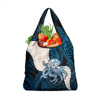 Blue Galaxy Polynesia Tribal Octopus Tattoo Grocery Bag Pikake Lei Polynesian Pattern LT14 1-pack One Size Blue - Polynesian Pride