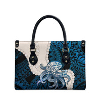 Blue Galaxy Polynesia Tribal Octopus Tattoo Leather Bag Pikake Lei Polynesian Pattern LT14 - Polynesian Pride