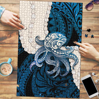Blue Galaxy Polynesia Tribal Octopus Tattoo Puzzle Pikake Lei Polynesian Pattern LT14 Blue - Polynesian Pride