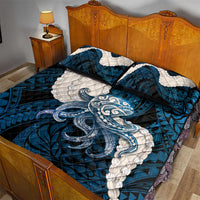 Blue Galaxy Polynesia Tribal Octopus Tattoo Quilt Bed Set Pikake Lei Polynesian Pattern LT14 - Polynesian Pride