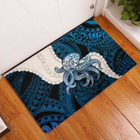 Blue Galaxy Polynesia Tribal Octopus Tattoo Rubber Doormat Pikake Lei Polynesian Pattern LT14 - Polynesian Pride