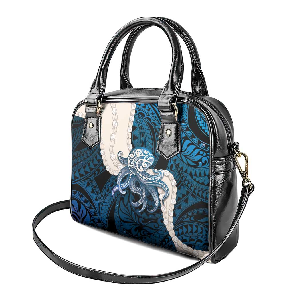 Blue Galaxy Polynesia Tribal Octopus Tattoo Shoulder Handbag Pikake Lei Polynesian Pattern LT14 - Polynesian Pride