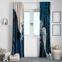Blue Galaxy Polynesia Tribal Octopus Tattoo Window Curtain Pikake Lei Polynesian Pattern LT14 - Polynesian Pride