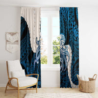 Blue Galaxy Polynesia Tribal Octopus Tattoo Window Curtain Pikake Lei Polynesian Pattern LT14 - Polynesian Pride