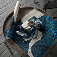 Blue Galaxy Polynesia Tribal Octopus Tattoo Wrapping Paper Pikake Lei Polynesian Pattern LT14 - Polynesian Pride