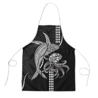 Kanaloa Aloha Hawaii Apron Humpback Whale Octopus Tattoo Kakau Pattern LT14 Black - Polynesian Pride