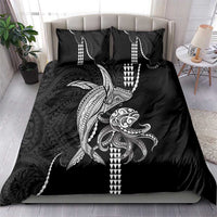 Kanaloa Aloha Hawaii Bedding Set Humpback Whale Octopus Tattoo Kakau Pattern LT14 - Polynesian Pride