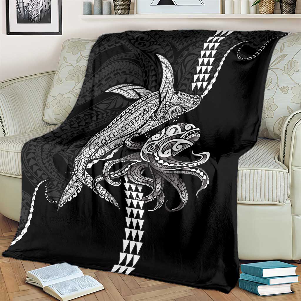 Kanaloa Aloha Hawaii Blanket Humpback Whale Octopus Tattoo Kakau Pattern LT14 - Polynesian Pride