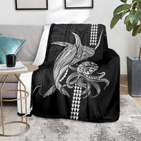 Kanaloa Aloha Hawaii Blanket Humpback Whale Octopus Tattoo Kakau Pattern LT14 - Polynesian Pride