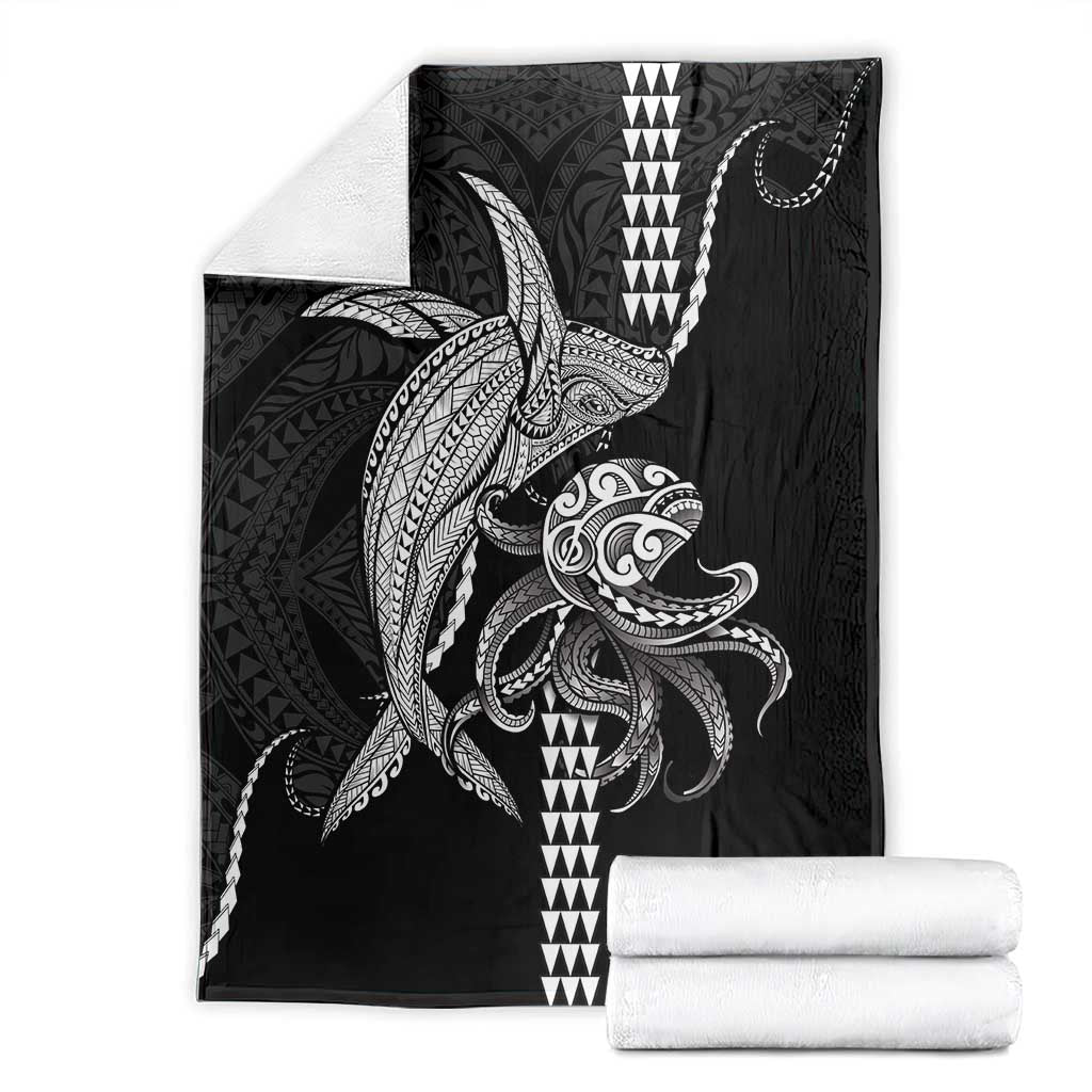 Kanaloa Aloha Hawaii Blanket Humpback Whale Octopus Tattoo Kakau Pattern LT14 - Polynesian Pride