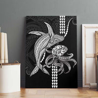 Kanaloa Aloha Hawaii Canvas Wall Art Humpback Whale Octopus Tattoo Kakau Pattern LT14 - Polynesian Pride