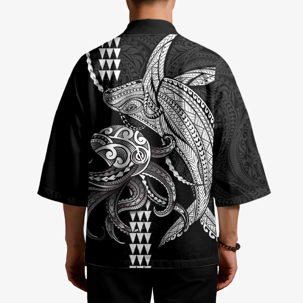 Kanaloa Aloha Hawaii Kimono Humpback Whale Octopus Tattoo Kakau Pattern LT14 - Polynesian Pride