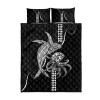 Kanaloa Aloha Hawaii Quilt Bed Set Humpback Whale Octopus Tattoo Kakau Pattern LT14 - Polynesian Pride