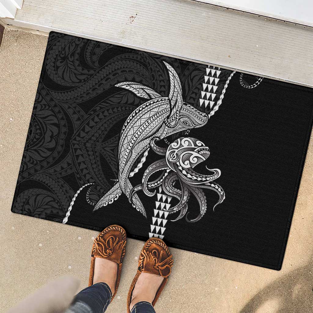 Kanaloa Aloha Hawaii Rubber Doormat Humpback Whale Octopus Tattoo Kakau Pattern LT14 - Polynesian Pride