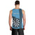 Personalised Fiji Darts Men Tank Top Fijian Tapa Pattern - Blue