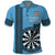 Personalised Fiji Darts Polo Shirt Fijian Tapa Pattern - Blue