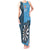 Personalised Fiji Darts Tank Maxi Dress Fijian Tapa Pattern - Blue