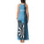 Personalised Fiji Darts Tank Maxi Dress Fijian Tapa Pattern - Blue