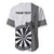 Personalised Fiji Darts Baseball Jersey Fijian Tapa Pattern - White