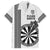 Personalised Fiji Darts Family Matching Short Sleeve Bodycon Dress and Hawaiian Shirt Fijian Tapa Pattern - White