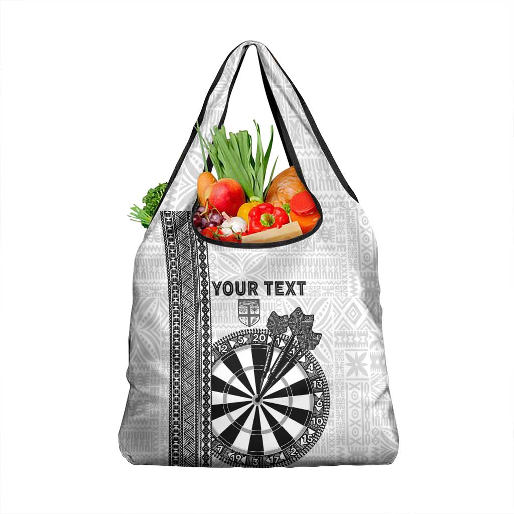 Fiji Darts Grocery Bag Fijian Tapa Pattern - White LT14 1-pack One Size White - Polynesian Pride