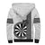 Personalised Fiji Darts Sherpa Hoodie Fijian Tapa Pattern - White