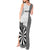 Personalised Fiji Darts Tank Maxi Dress Fijian Tapa Pattern - White