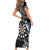 Personalised Cook Islands Darts Family Matching Short Sleeve Bodycon Dress and Hawaiian Shirt Kuki Airani Tribal Pattern