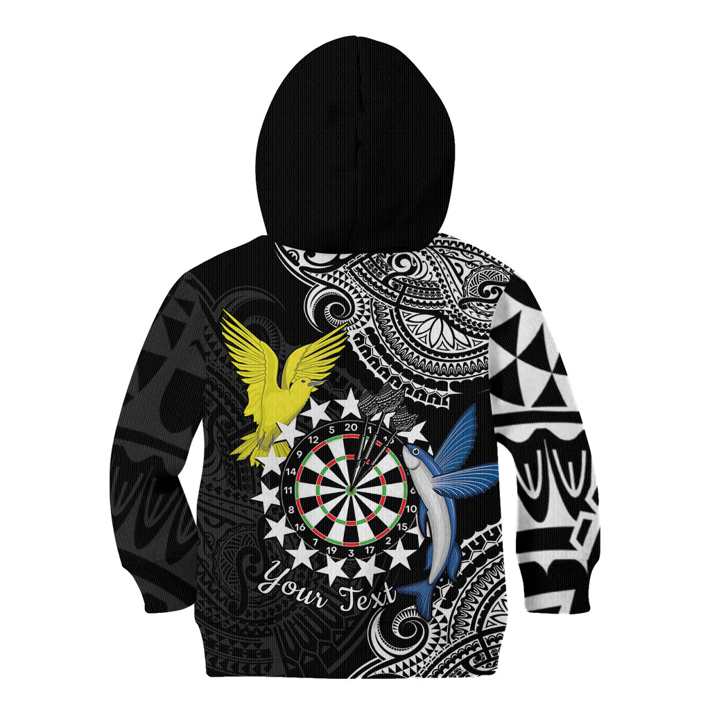 Personalised Cook Islands Darts Kid Hoodie Kuki Airani Tribal Pattern LT14 - Polynesian Pride