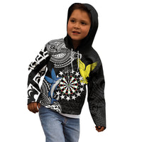 Personalised Cook Islands Darts Kid Hoodie Kuki Airani Tribal Pattern LT14 - Polynesian Pride