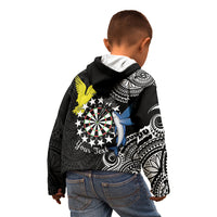 Personalised Cook Islands Darts Kid Hoodie Kuki Airani Tribal Pattern LT14 - Polynesian Pride