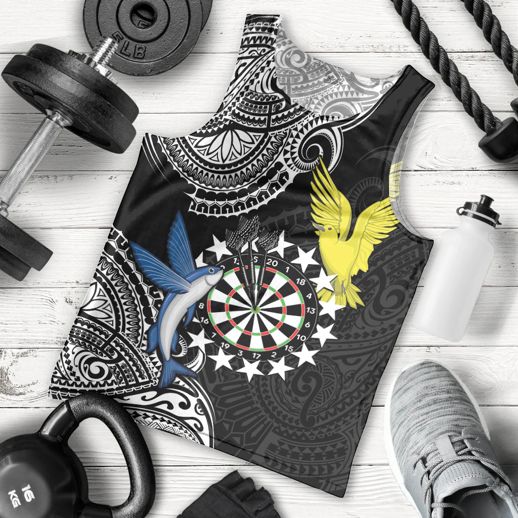 Personalised Cook Islands Darts Men Tank Top Kuki Airani Tribal Pattern LT14 - Polynesian Pride