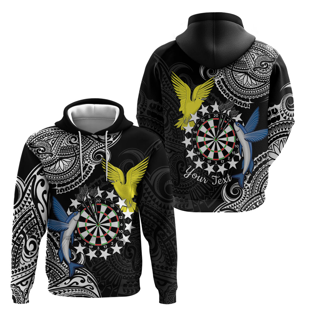 Personalised Cook Islands Darts Zip Hoodie Kuki Airani Tribal Pattern LT14 - Polynesian Pride