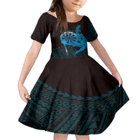 Aloha Hawaii Darts Kid Short Sleeve Dress Dart Board With Polynesian Shark - Blue LT14 KID Blue - Polynesian Pride