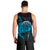 Aloha Hawaii Darts Men Tank Top Dart Board With Polynesian Shark - Blue