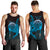 Aloha Hawaii Darts Men Tank Top Dart Board With Polynesian Shark - Blue