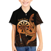 Aloha Hawaii Darts Kid Hawaiian Shirt Dart Board With Polynesian Shark - Gold LT14 Kid Gold - Polynesian Pride