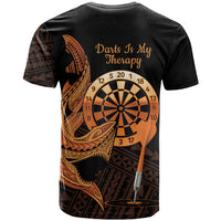 Aloha Hawaii Darts T Shirt Dart Board With Polynesian Shark - Gold LT14 - Polynesian Pride