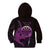 Aloha Hawaii Darts Kid Hoodie Dart Board With Polynesian Shark - Purple