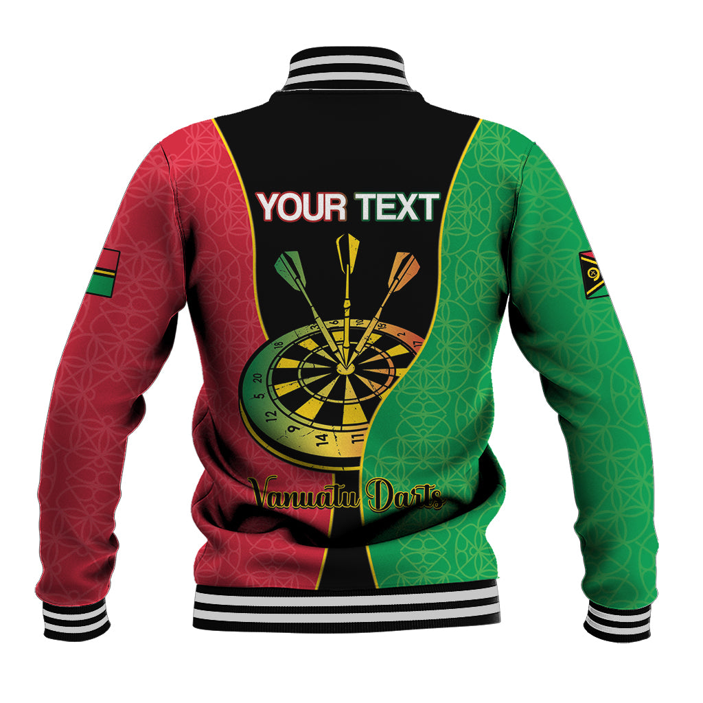 Personalised Vanuatu Darts Baseball Jacket Happiness Is A Tight Threesome Sand Drawing Art LT14 - Polynesian Pride