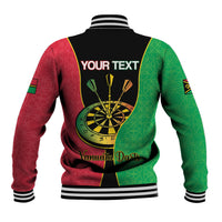 Personalised Vanuatu Darts Baseball Jacket Happiness Is A Tight Threesome Sand Drawing Art LT14 - Polynesian Pride