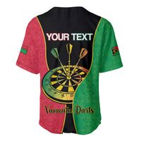 Personalised Vanuatu Darts Baseball Jersey Happiness Is A Tight Threesome Sand Drawing Art LT14 - Polynesian Pride