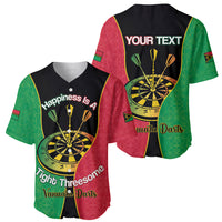 Personalised Vanuatu Darts Baseball Jersey Happiness Is A Tight Threesome Sand Drawing Art LT14 - Polynesian Pride