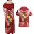 Tonga Darts Couples Matching Off Shoulder Maxi Dress and Hawaiian Shirt Tongan Ngatu Pattern