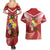 Tonga Darts Couples Matching Summer Maxi Dress and Hawaiian Shirt Tongan Ngatu Pattern