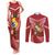 Tonga Darts Couples Matching Tank Maxi Dress and Long Sleeve Button Shirt Tongan Ngatu Pattern